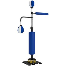 Soozier 4.6'-6.7' Speed Bag Boxing Bag Stand, Reflex Bag Boxing Training Equipment, Speed Punching Bag, Blue