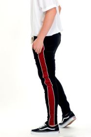 VELVET PANTS (Color: Black, size: L)