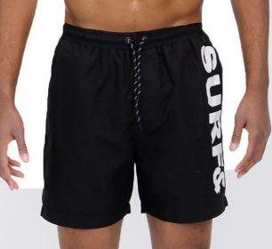 Surf&Beach Swim Trunks Board Shorts (Color: Black, size: S)