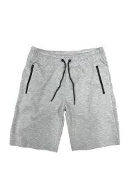 COTTON BLEND LOUNGE SWEAT SHORTS (Color: H.GREY, size: XL)