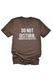 Do Not Disturb Tee (Color: CHARCOAL, size: S)