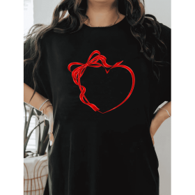 Casual Women's Cotton T-Shirt with Bow Detail - Trendy and Comfortable for Every Season (Style: 322)