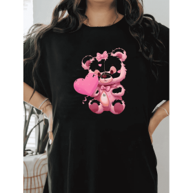 Casual Women's Cotton T-Shirt with Bow Detail - Trendy and Comfortable for Every Season (Style: 328)