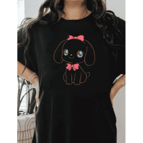 Casual Women's Cotton T-Shirt with Bow Detail - Trendy and Comfortable for Every Season (Style: 358)