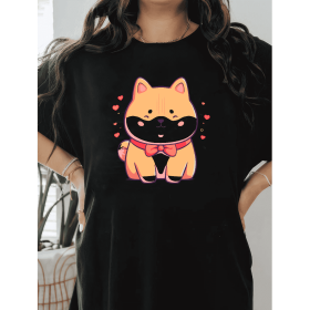 Casual Women's Cotton T-Shirt with Bow Detail - Trendy and Comfortable for Every Season (Style: 307)