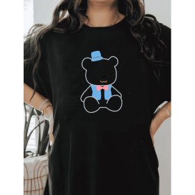 Casual Women's Cotton T-Shirt with Bow Detail - Trendy and Comfortable for Every Season (Style: 356)