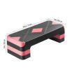 Aerobic Exercise Step Platform, 28-Inch Workout Aerobic Stepper, Height Adjustable Fitness Training Step Deck Trainer with 4 Risers